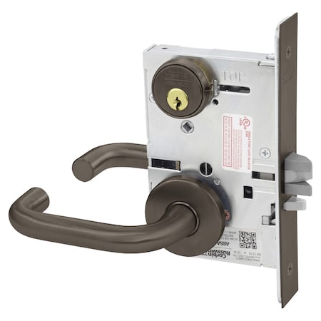 Corbin Russwin Entrance or Office Mortise Lock, LS Lever, A Rose, Oil Rubbed Bronze ML2053 LSA 613